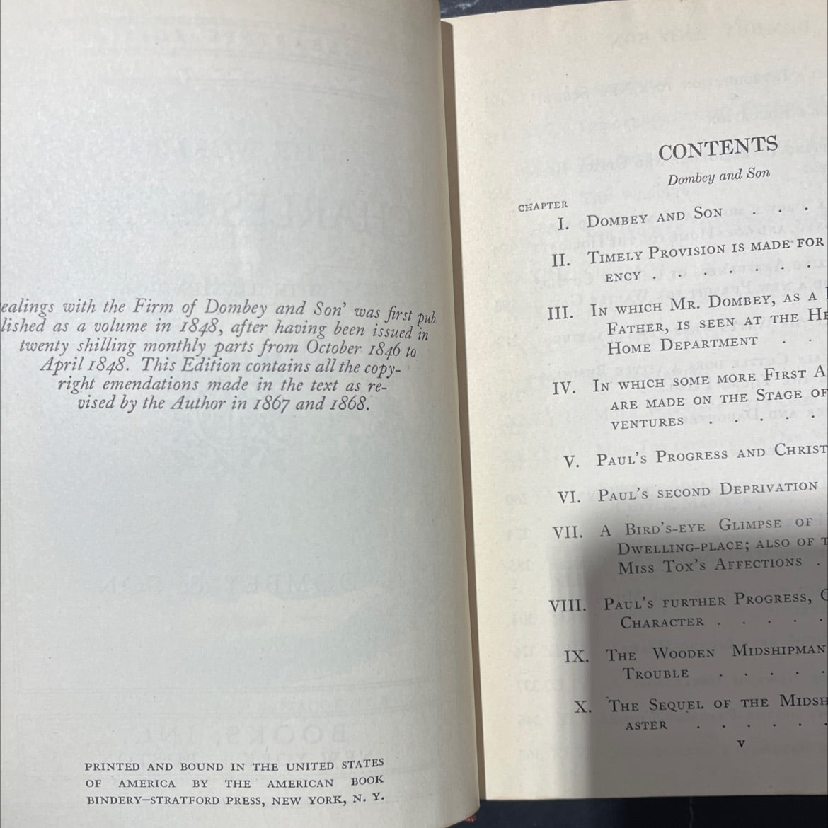 dombey and son book, by charles dickens, 1868 Hardcover