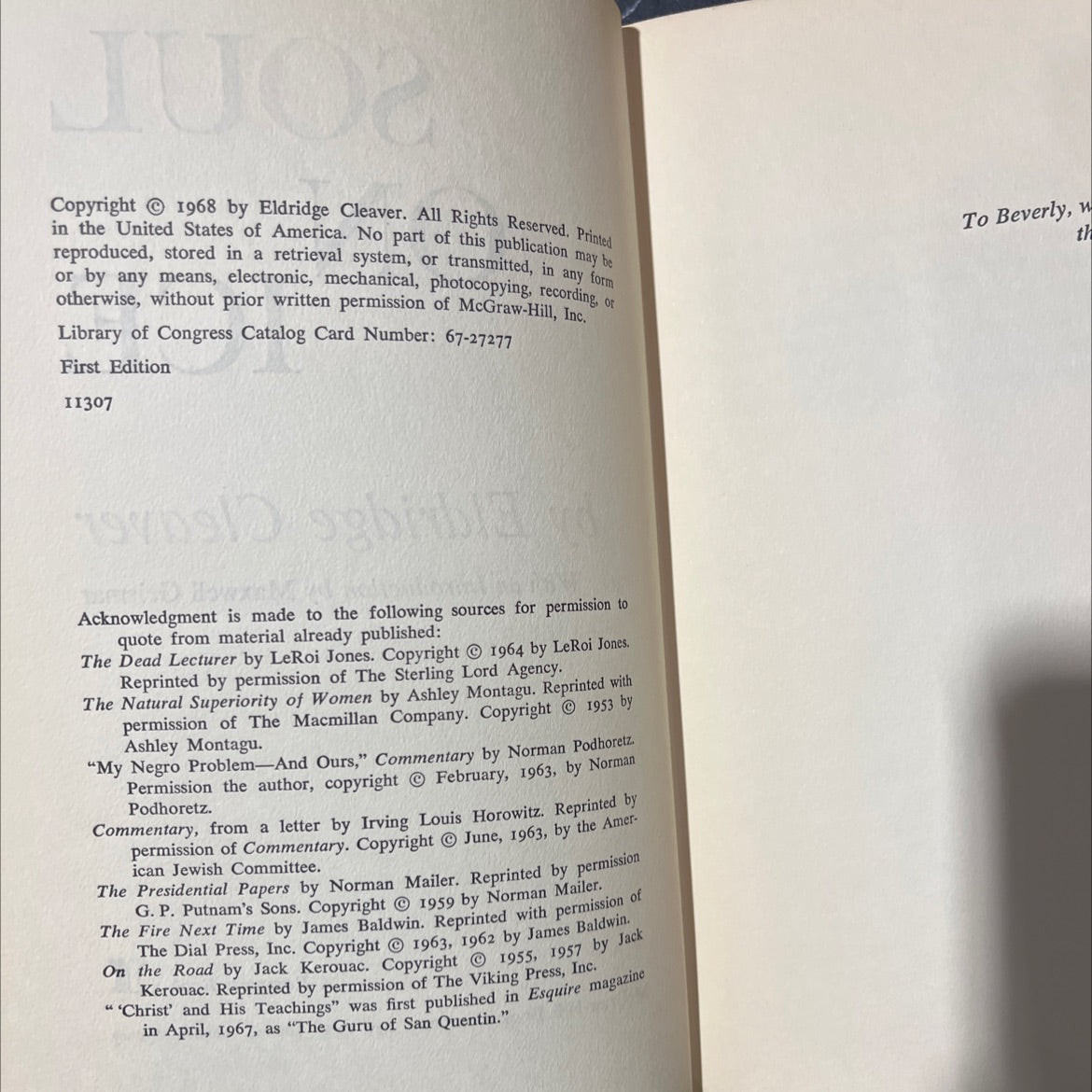 soul on ice book, by Eldridge Cleaver, 1968 Hardcover