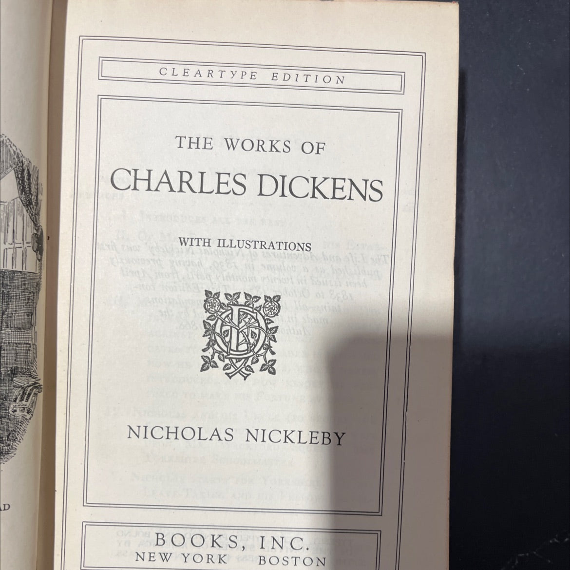 the life and adventures of nicholas nickleby book, by charles dickens, 1868 Hardcover